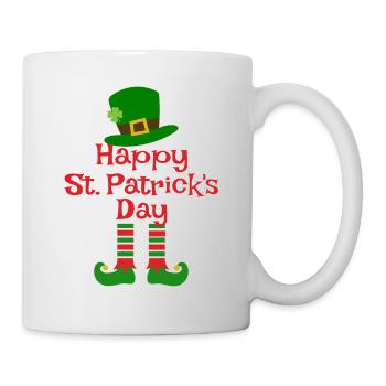 Accessoires de la Saint-Patrick Irlande Shamrock décoration - Mug blanc - blanc - Droite
