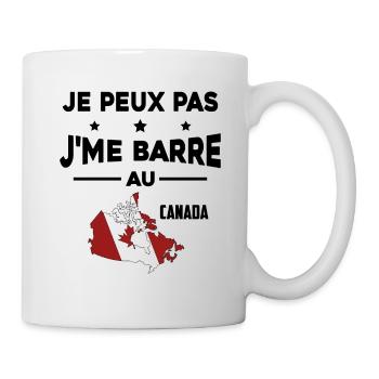Je peux pas J'me Barre au canada - Mug blanc - blanc - Droite