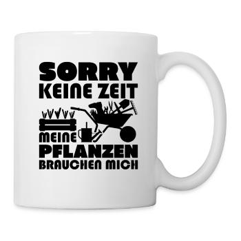 Désolé pas le temps que mes plantes aient besoin de moi - Mug blanc - blanc - Droite