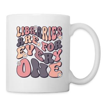 Les bibliothèques s’adressent à tous les amoureux des livres - Mug blanc - blanc - Droite