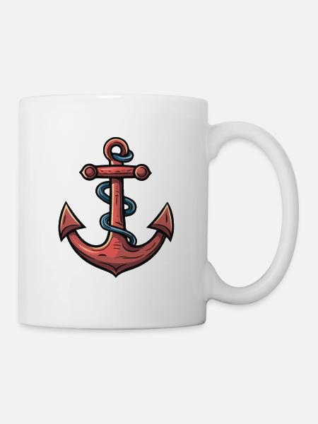 Anker Symbol Hafen - Tasse - Weiß