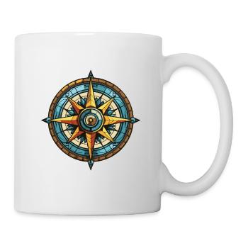 Compass Symbol Signpost Travel - Mug - white - Right