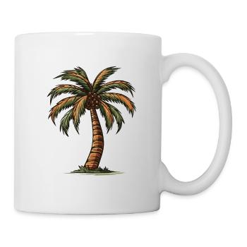 Icône de palmier - Mug blanc - blanc - Droite