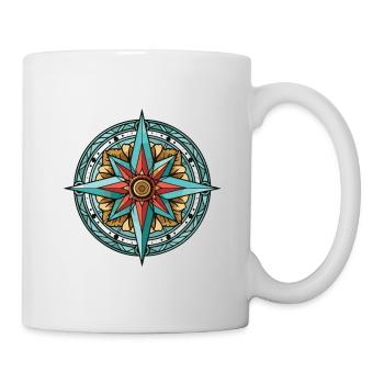 Guide de voyage à la boussole - Mug blanc - blanc - Droite