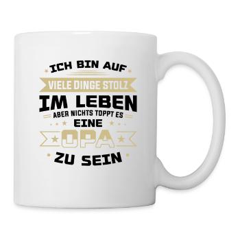 Nichts toppt es eine Opa zu sein - Tasse - Weiß - Rechts