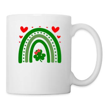 Accessoires de la Saint-Patrick Irlande Shamrock décoration - Mug blanc - blanc - Droite