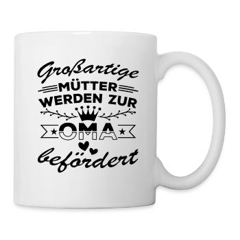 Großartige Mütter werden zur Oma befördert - Tasse - Weiß - Rechts