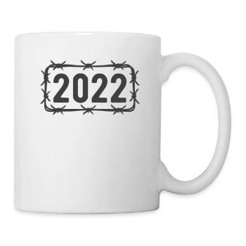 Anniversaire Vintage 2022 Fil de fer barbelé - Mug blanc - blanc - Droite