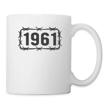 Anniversaire Vintage 1961 fil de fer barbelé - Mug blanc - blanc - Droite