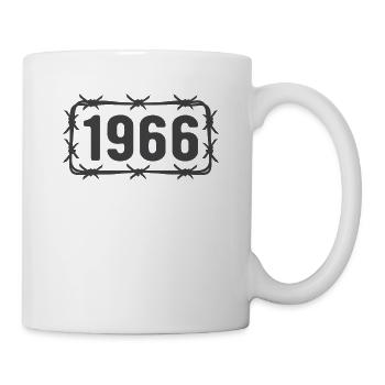 Anniversaire Vintage 1966 fil de fer barbelé - Mug blanc - blanc - Droite