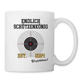 Endlich Schützenkönig Schützenfest 2024 Schütze 24 - Tasse - Weiß - Rechts