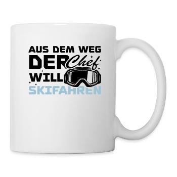 Aus dem weg der chef will skifahren - Tasse - Weiß - Rechts