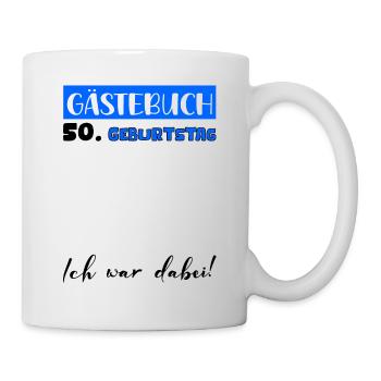 Guestbook Decoration Men Men's 50th Birthday Tshirt - Mug - white - Right
