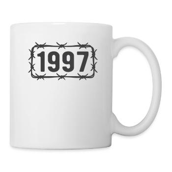 Geburtstag Jahrgang 1997 Stacheldraht - Tasse - Weiß - Rechts