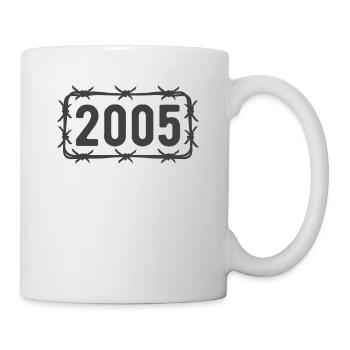 Anniversaire Vintage 2005 fil de fer barbelé - Mug blanc - blanc - Droite