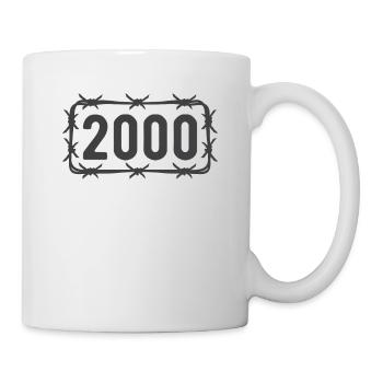 Anniversaire Vintage 2000 fil de fer barbelé - Mug blanc - blanc - Droite