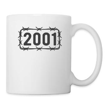 Anniversaire Vintage 2001 fil de fer barbelé - Mug blanc - blanc - Droite
