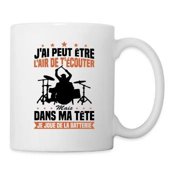 In my head I'm playing drums - Mug - white - Right