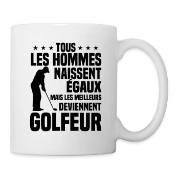 Bessere gleichberechtigte Männer werden Golfer - Tasse - Weiß - Rechts