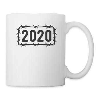 Anniversaire Vintage 2020 Fil de fer barbelé - Mug blanc - blanc - Droite