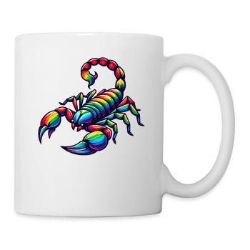 Scorpio Zodiac Design in Vivid Rainbow Hues - Mug - white - Right