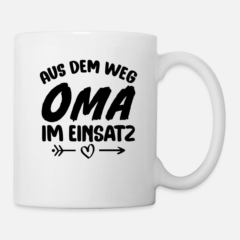 Aus dem weg Oma im einsatz - Tasse - Weiß