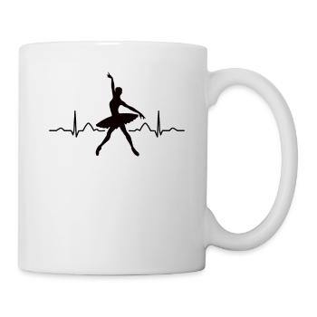 Ballett Tänzer Herzschlag Ekg Ballerina - Tasse - Weiß - Rechts