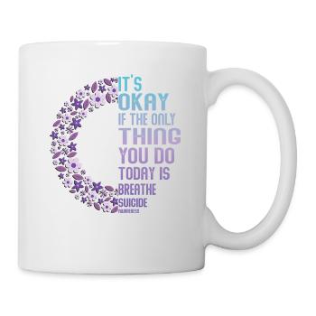 Mental Health Warrior Purple and Turquoise - Mug - white - Right