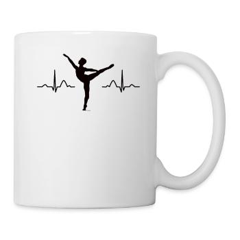 Ballett Tänzer Herzschlag Ekg Ballerina - Tasse - Weiß - Rechts