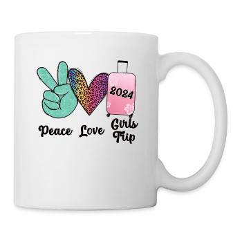 Week-end entre filles Peace Love Girls Trip 2024 - Mug blanc - blanc - Droite