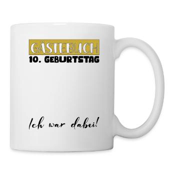 10e anniversaire cadeau filles garçons livre d’or - Mug blanc - blanc - Droite