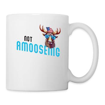 Nicht Amooseing Cooler Elch - Tasse - Weiß - Rechts