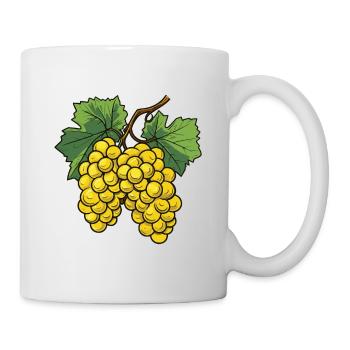 Weintrauben Symbol - Tasse - Weiß - Rechts