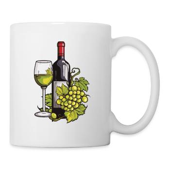 Verre à vin VinRaisins Vin - Mug blanc - blanc - Droite