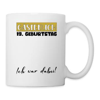 19th Birthday Gift Girls Boys Guestbook - Mug - white - Right