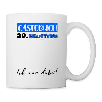 Guestbook Decoration Men Men's 20th Birthday Tshirt - Mug - white - Right