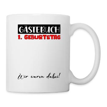 1er cadeau d’anniversaire filles garçons livre d’or - Mug blanc - blanc - Droite