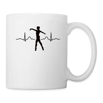 Ballett Tänzer Herzschlag Ekg Ballerina - Tasse - Weiß - Rechts