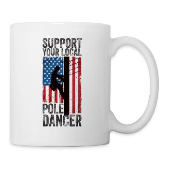 Soutenez votre monteur de lignes Pole Dancer local - Mug blanc - blanc - Droite