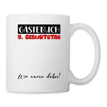 9e anniversaire cadeau filles garçons livre d’or - Mug blanc - blanc - Droite