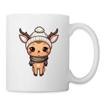 Reh Geweih Tier Baby Comic - Tasse - Weiß - Rechts
