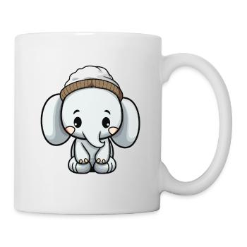 Elefant Tier Baby Comic - Tasse - Weiß - Rechts