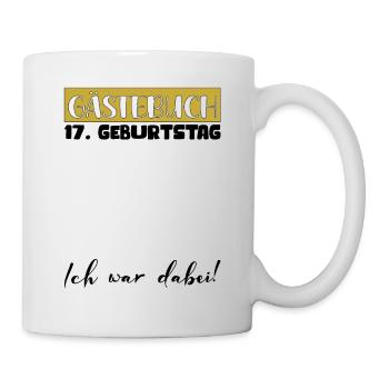 17th Birthday Gift Girls Boys Guestbook - Mug - white - Right