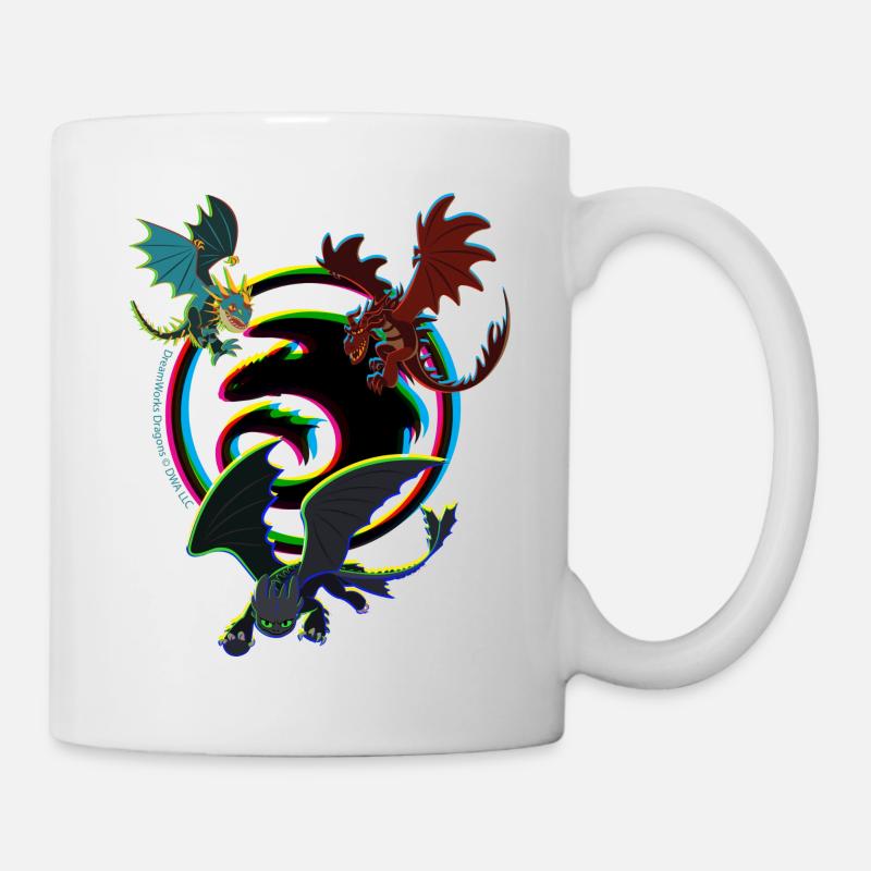Dragons Logo Avec Dragons - Mug blanc - blanc