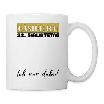 22 Birthday Gift Women's Decoration Men's Guestbook - Mug - white - Right