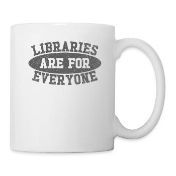 Les bibliothèques s’adressent à tous les amoureux des livres - Mug blanc - blanc - Droite