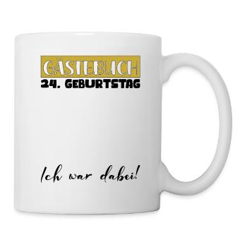 24 Birthday Gift Women's Decoration Men's Guestbook - Mug - white - Right
