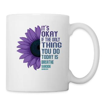 Mental Health Warrior Purple and Turquoise - Mug - white - Right