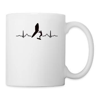 Flügel Surfer Wingsurfing Retro Folie Flügel - Tasse - Weiß - Rechts