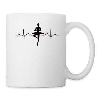 Ballett Tänzer Herzschlag Ekg Ballerina - Tasse - Weiß - Rechts
